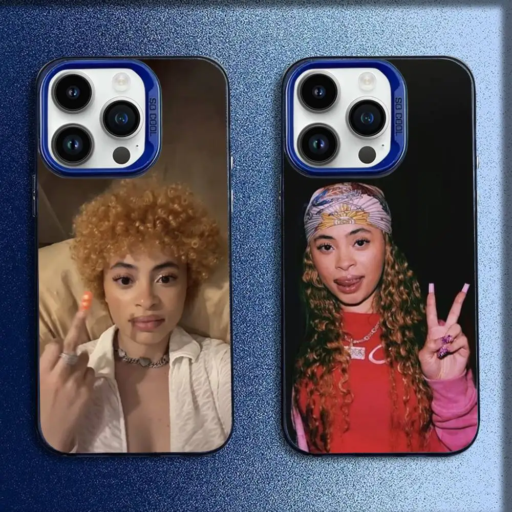 

Phone Case For iPhone 16,15,14,13,12,11,Mini,Pro,E,MAX Blue Candy Matte Shockproof Rapper I-Ice Spice Cover