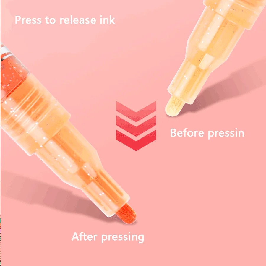 12-24 Color Marker Pen Tip Art Supplies Painting Brush Pen Color Set Suitable for Gift Pens, Pencils, Writing, Office and School Use view 3