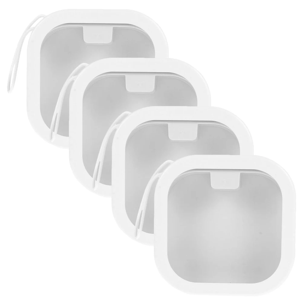 

4pcs White Plastic Storage Boxes Hair Clip Jewelry Case Portable Earring Box Bathroom ganizer Kids Accessories Holder Travel