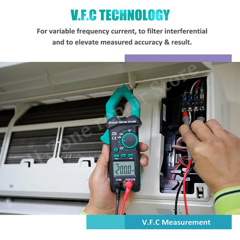 Proskit MT-3209 3-5/6 AC/DC Tipe Klem Ammeter Tipe Klem Lampu LED LCD Tampilan Digital Penjepit Digital Multimeter