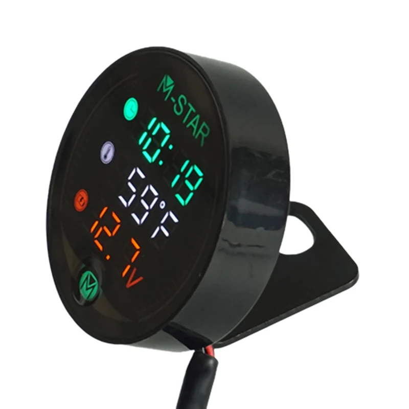 

Led 3-In-1 Night-Vision Motorcycle Meter Automobile and Motorcycle General Purpose Time Temperature and Voltage Display