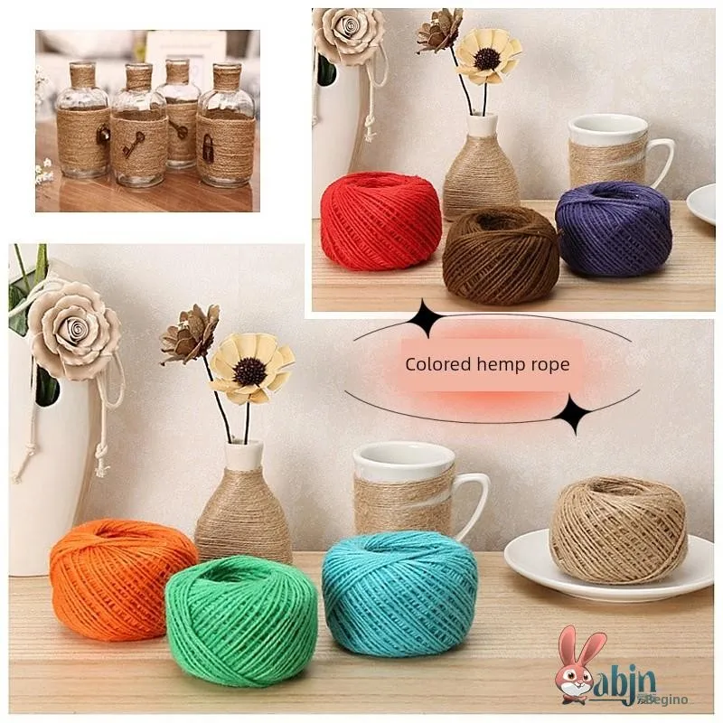 

Декоративная веревка ручной работы из джута, разноцветная, для декора, поделок, фотостен и игрушек