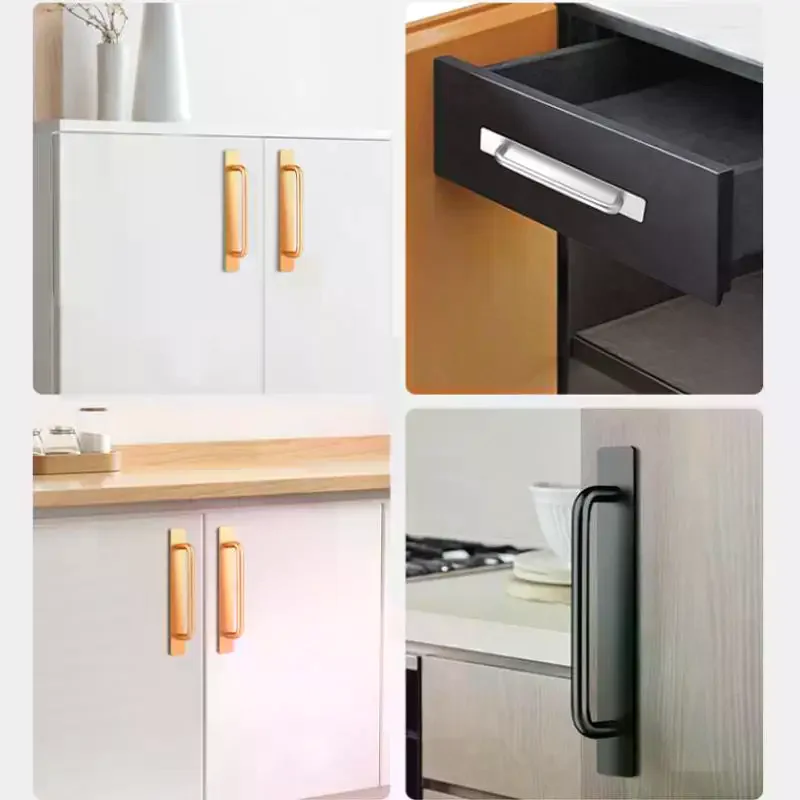 1Pcs Drawer Handle Aluminum Self-adhesive For Easy Installation On Doors Windows Without Drilling Window Door Handle