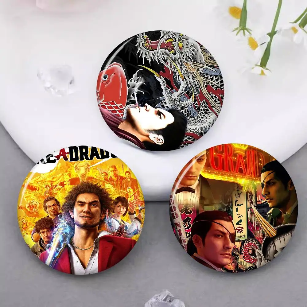 Y-YAKUZA صفيح لينة زر دبوس بروش شارة معدنية مخصصة مجوهرات اكسسوارات قبعة حقيبة التلبيب