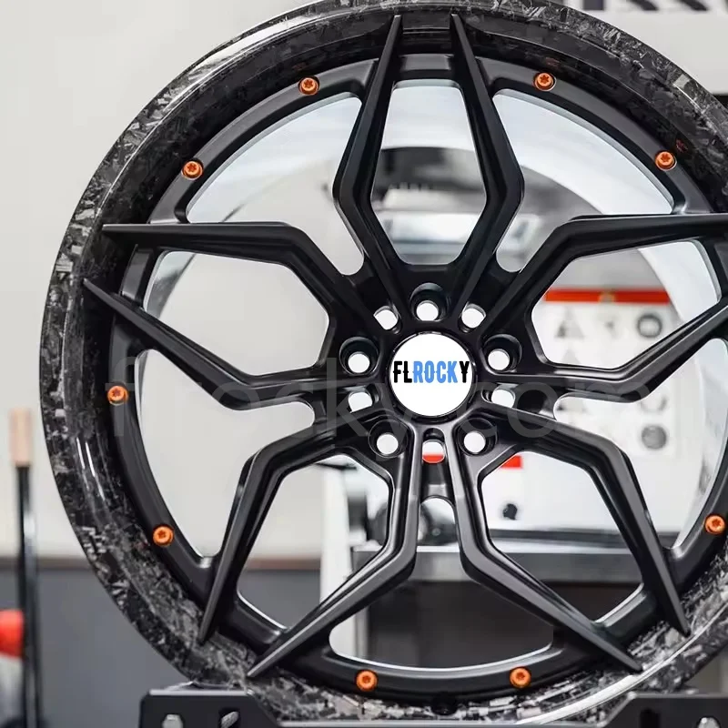 Flrocky Custom Luxury Monoblock Deep Concave Carbon Fiber Alloy Car Wheel for  5x114.3 5x120 5x130 Rims - Image 3