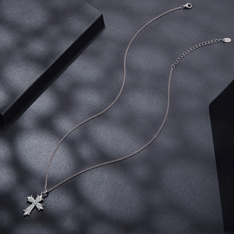 

Bamoer U стерлингового серебра 925 пробы муассанит крест кулон ожерелье двойной крест бусины с уплотнительной цепочкой для женщин вера ювелирные изделия подарок