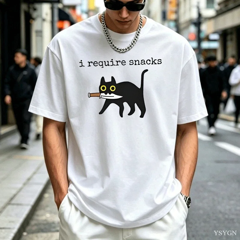I Require Snas T-Shirt Men Funny Tshirt Mom Short Sve Round Ne Tees Streetwear Man Clothes s 2026 New Model Short-sleeve crewnec