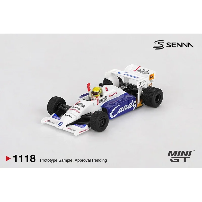 Prevendita MINIGT 1118 1:64 Toleman TG184 # 19 Ayrton Senna Monaco Grand 1984 Premio 2nd Place Diecast Model Car Collection Giocattoli