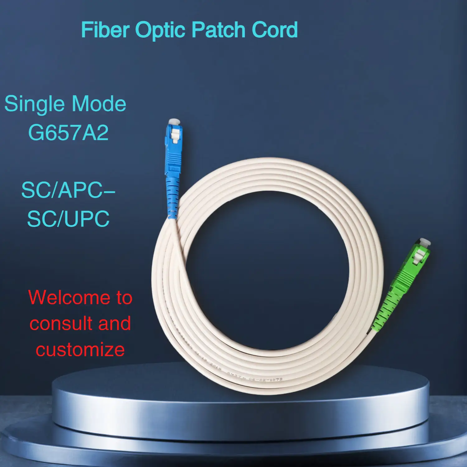 

2M Fiber Optics Cable Single Mode G657A2 SC/APC-SC/UPC Indoor Opitcal Fiber cable FTTH LSZH Fibra Optica Extension Cord