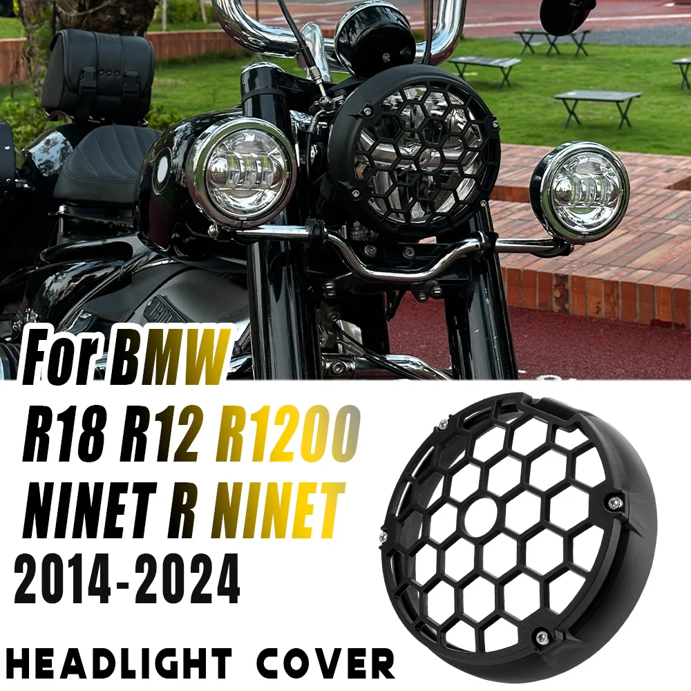 

For BMW R18 Classic R12 nineT Scrambler R9T RnineT Urban Racer Pure Motorcycle Headlight Protector Head Light Grille Guard Cover