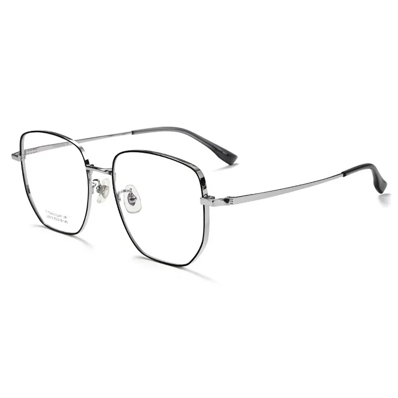 54-18-145 إطار نظارات من التيتانيوم النقي نظارات خفيفة للرجال والنساء قصر النظر نظارات طبية بصرية التخصيص
