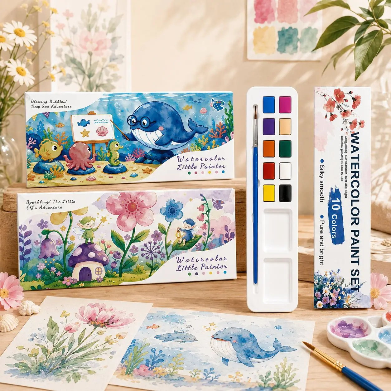 Watercolor Manuscript Portable Watercolor Drawing Notebook Easy To Tear Bookmark Card Watercolor Drawing Coloring Notebook