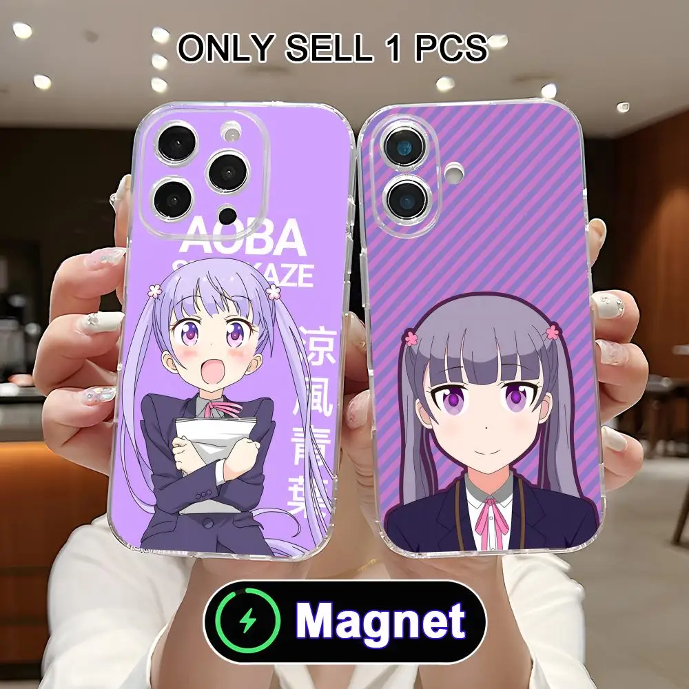 

Game Aoba Suzukaze Phone Case for iPhone 17 16 15 14 13 12 11 Air Pro Max Plus Mini Soft TPU Clear Magnet Cover
