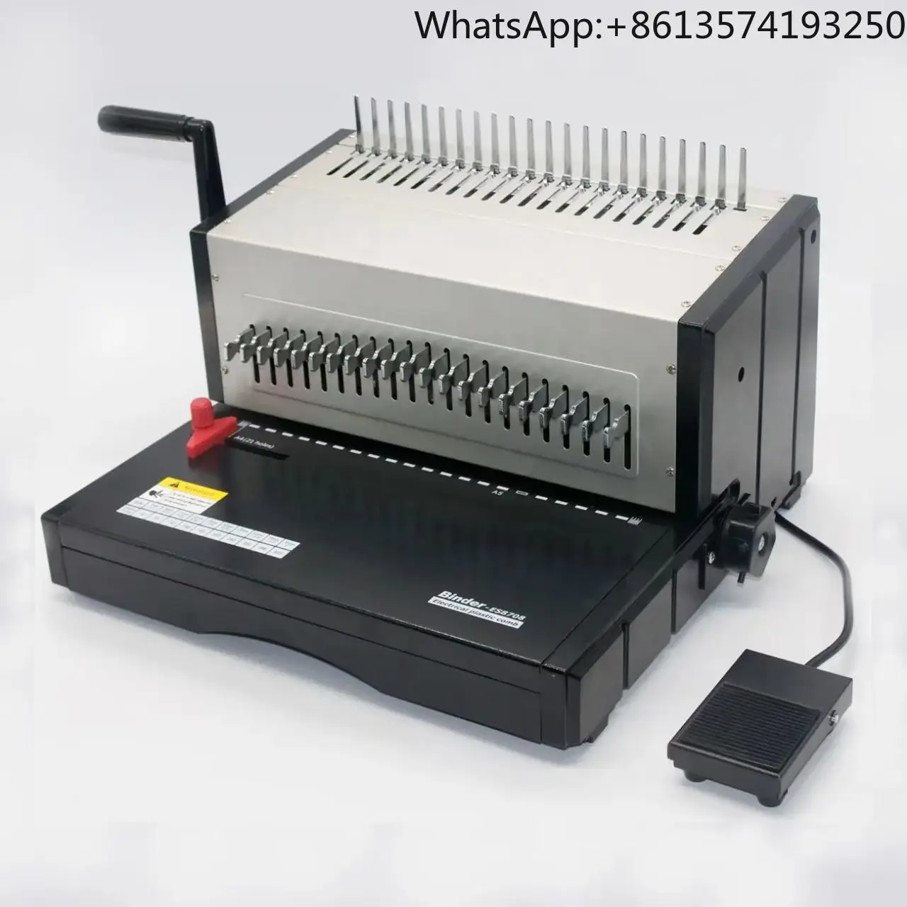 ES8708  Electric Punch and Comb Binding Machine, 21-hole - 10-hole Binding Strip for Contract Tender Document
