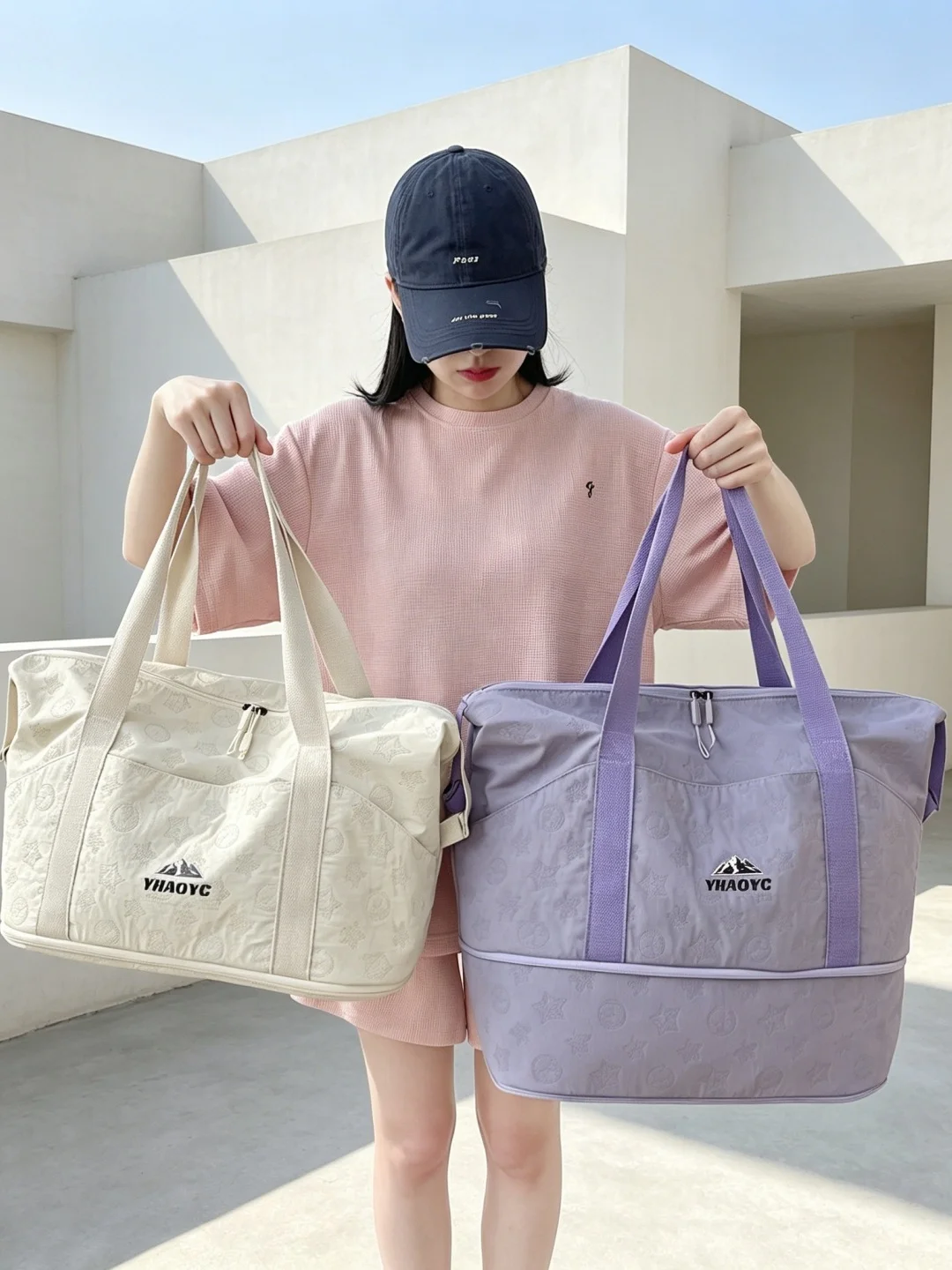 大容量カジュアル通勤ハンドバッグ女性用トラベルバッグ軽量短期出張収納バッグスポーツフィットネスバッグ