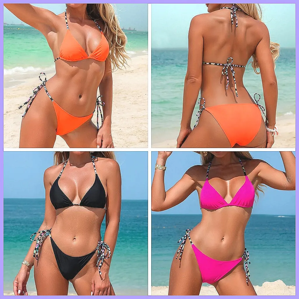 

Sexy Brazilian Bikini Set 2026 Women's Bathing Suits Summer Beach Swimwear Two Pieces (Characters: 68)
