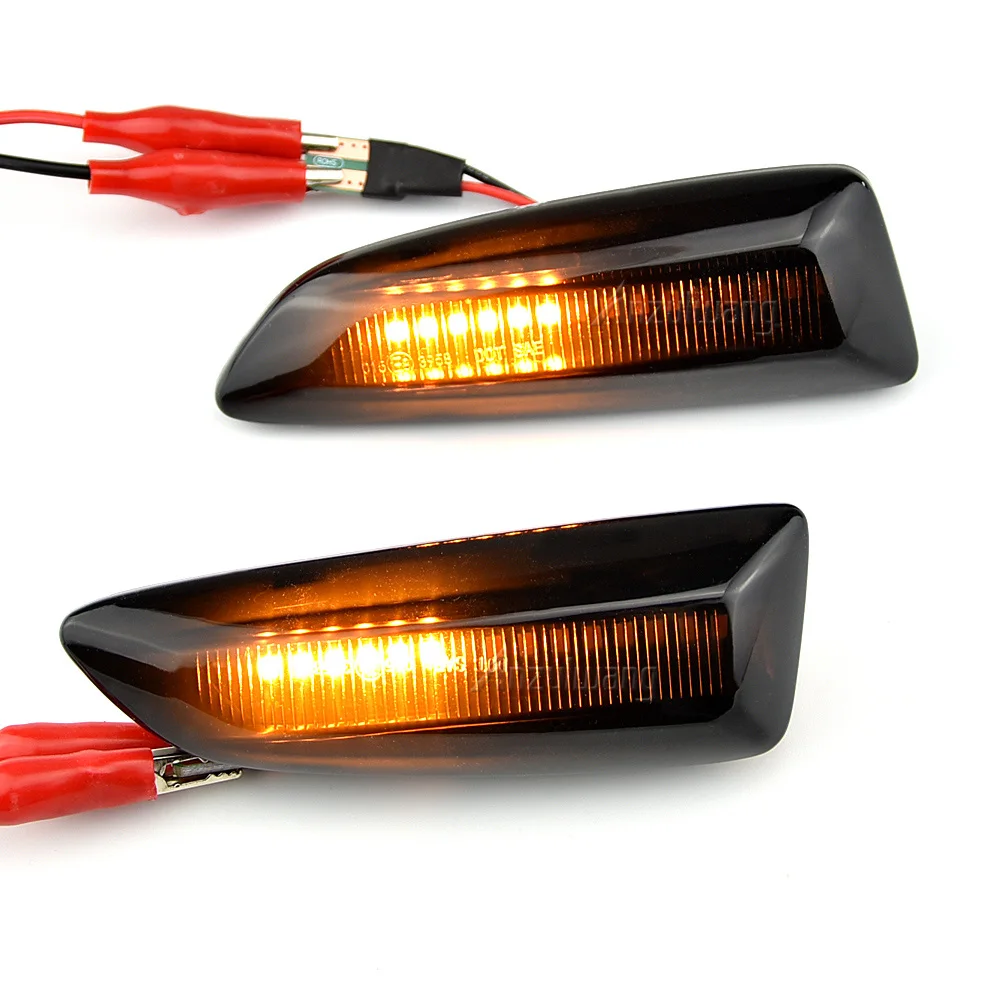 2Pcs Car Side Marker Lights For Opel Vauxhall Astra J K Crossland X Insignia B Zafira Dynamic LED Turn Signal Fender Marker Lamp