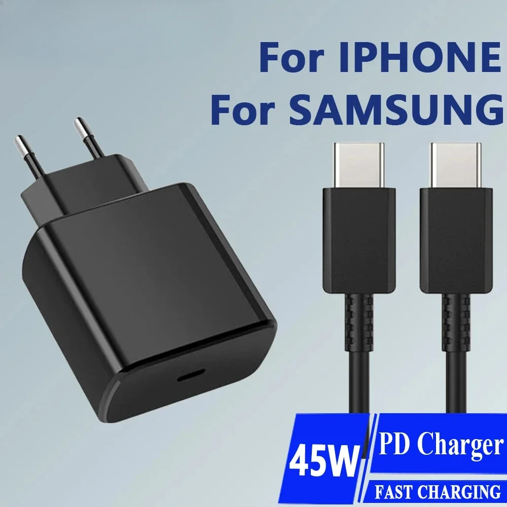 

GEFENIS PD Зарядное устройство 45 Вт Оригинальное для Samsung Galaxy S23 S22 Быстрая зарядка Высокоскоростной адаптер для мобильного телефона типа C для IPhone 15 Xi