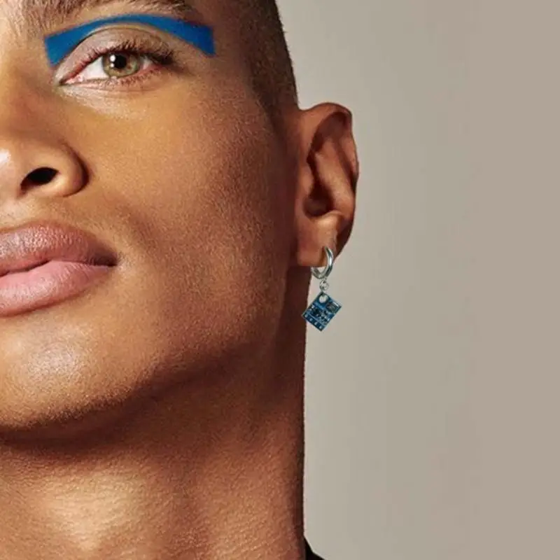 

A52E серьги в стиле панк для мужчин и женщин, модные крутые серьги в стиле киберпанк, модные серьги в стиле хип-хоп, подарок для