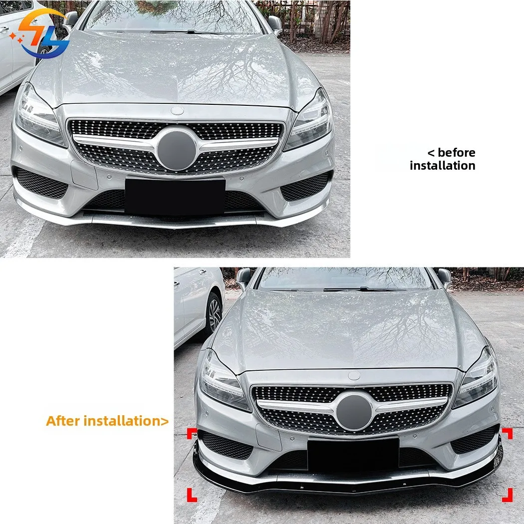 لسيارة Mercedes-benz Cls Class C218/x218 2014-2017 النسخة الرياضية شفة أمامية مجرفة أمامية تعديل سبويلر محيطي #4