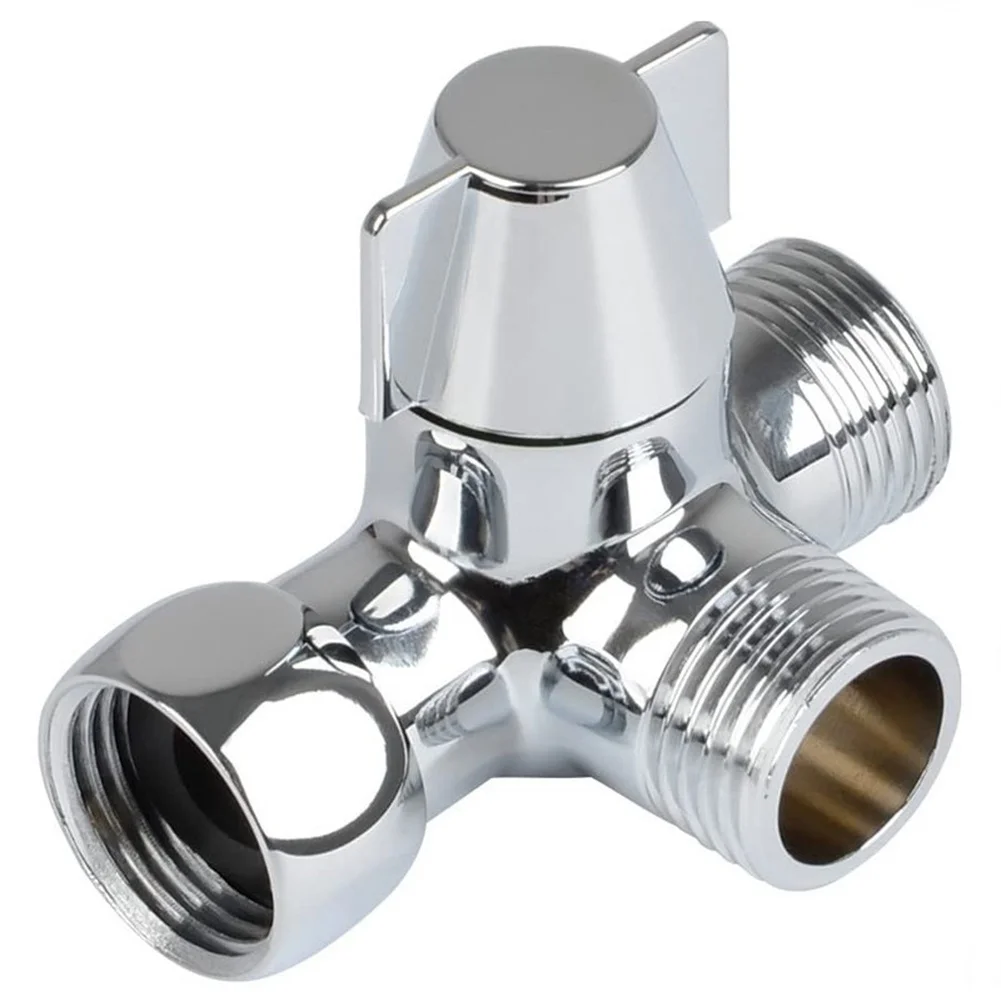 4-Port Diverter Valve Copper Shower Diverter Valve Quick Installation 1/2 Inch Water Splitter For Water Tap Outlet Spigot