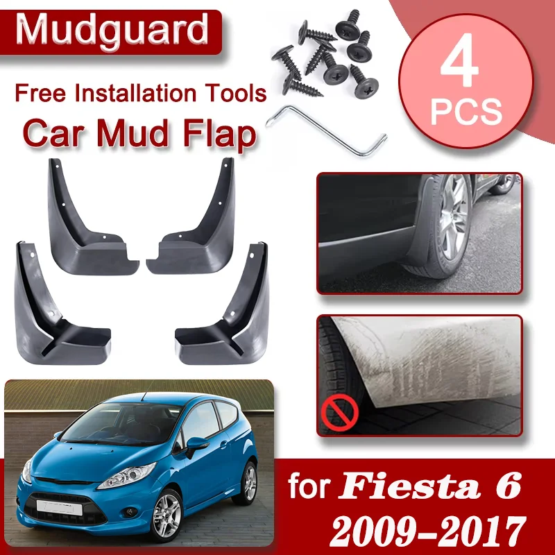 

Cars Front Rear Mudguards For Ford Fiesta 6 MK6 B299 B409 2009-2017 Accessories Luxury Fenders Mudguards Mudflaps Splash Guards