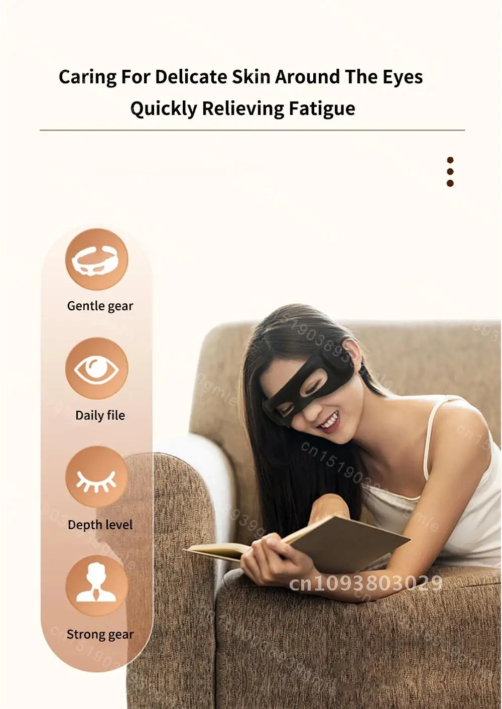 Microcurrent Eye Massager Ems Eye Massage Device Reduce Wrinkles Fatigue Massage Fatigue Relief Glasses Relieves Eyes Eye Eye