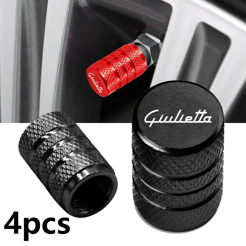 

Car Wheel Tire Valve Caps Tyre Stem Covers Airdust Waterproof For Alfa Romeo Giulietta Accessories