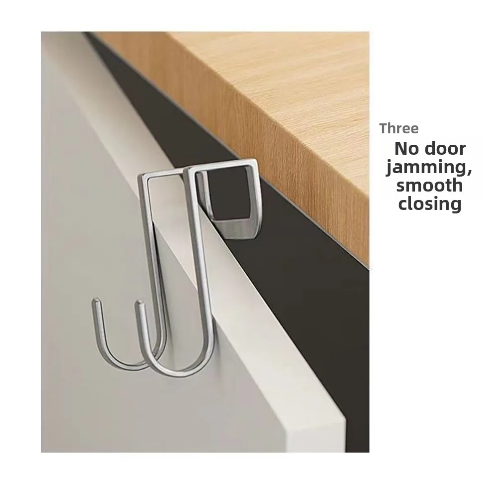 Dual-End Design Over The Door Hooks Rust Resistant Stainless Steel Hook Heavy Duty Hook Soft EVA Protective Pads