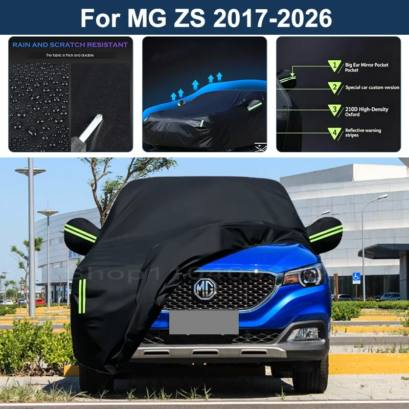 Auto Exterior Sun-Snow Protective Car Cover For MG ZS 2017-2026 Waterproof Dustproof Anti-UV Outdoor Cover