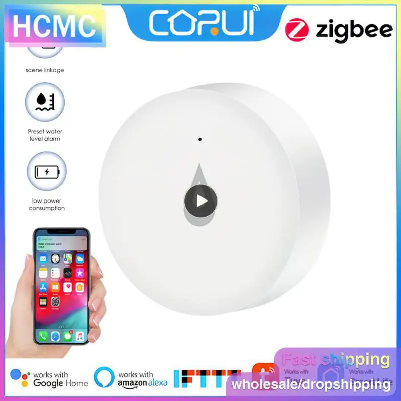 

Датчик утечки воды Smart Life с сигнализацией, дистанционное управление, детектор утечки воды Tuya