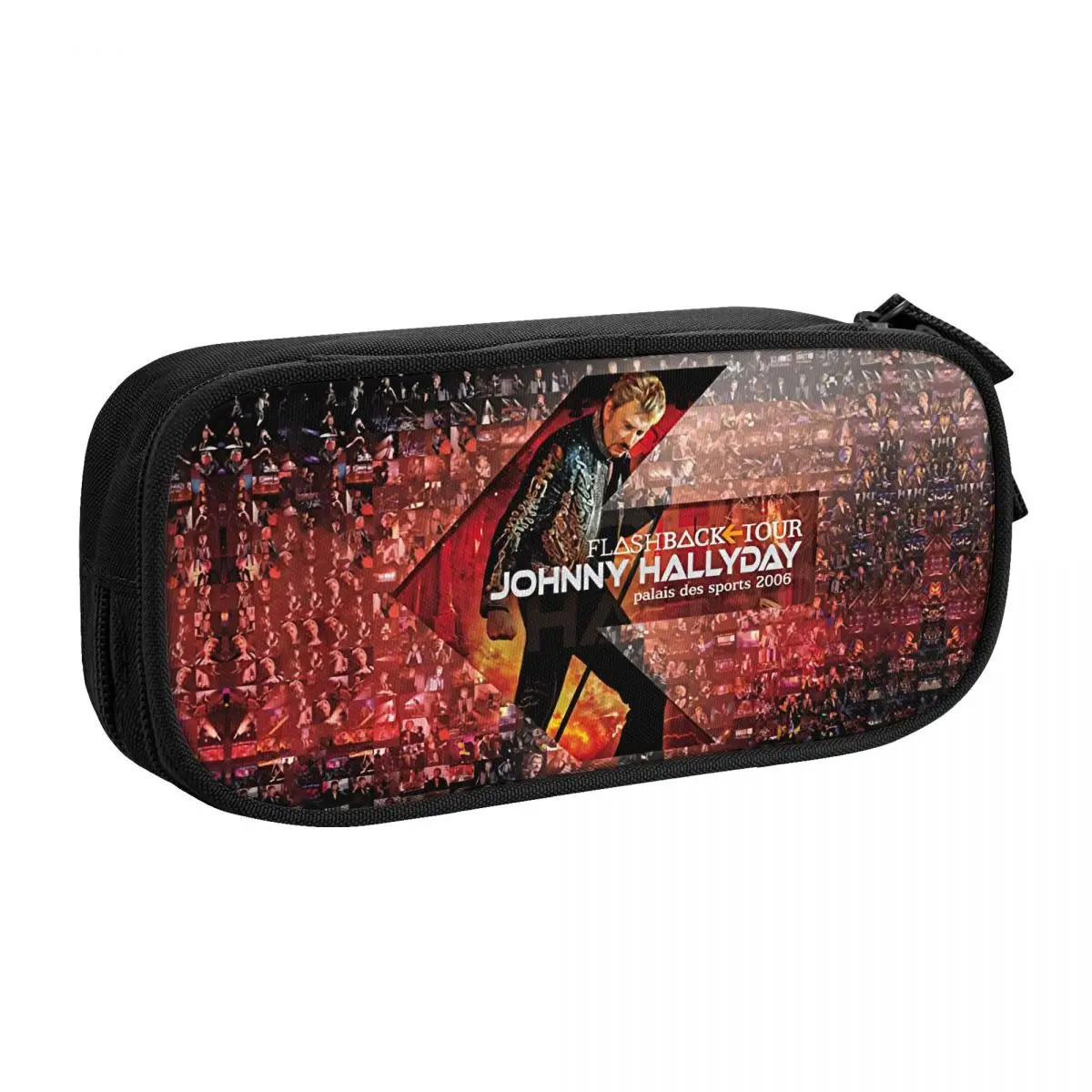 Custom Korean Johnny Hallyday French Rock Pencil Case for Boys Gilrs Singer Large Storage Pen Box Bag School Accessories