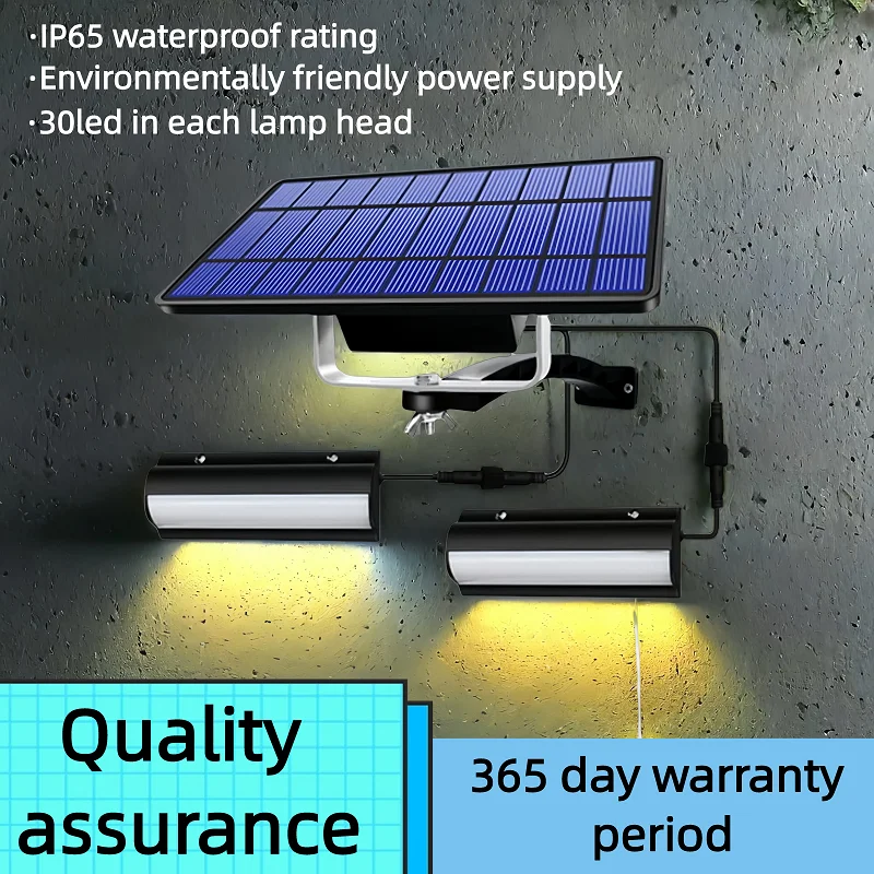 

New one-to-two solar light pull wire chandelier retro split LED light bulb garden antique landscape garden light