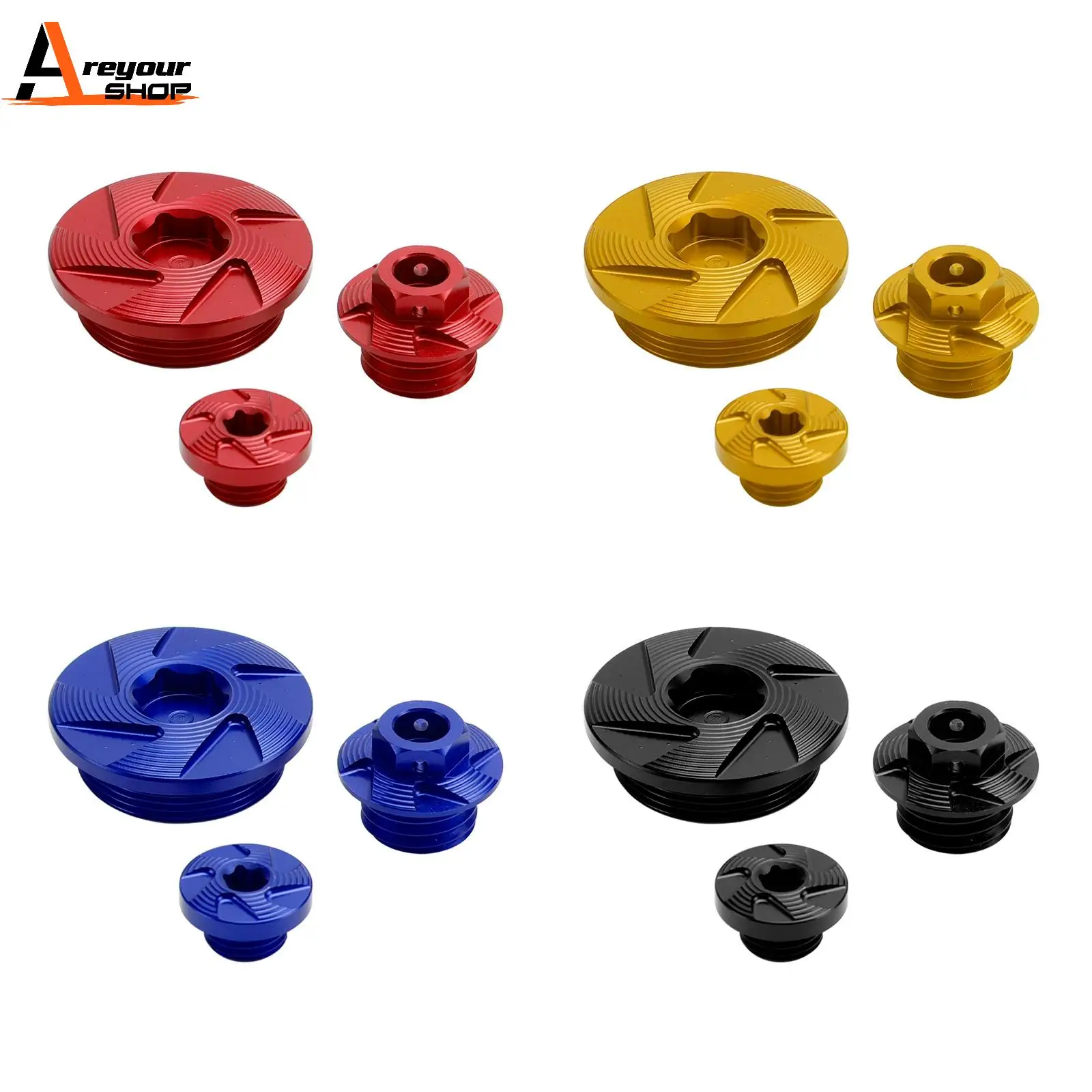 

Areyourshop ALU Billet Engine Plug Kit for Yamaha YZ250F YZ250FX YZ450F YZ450FX 2014-2022