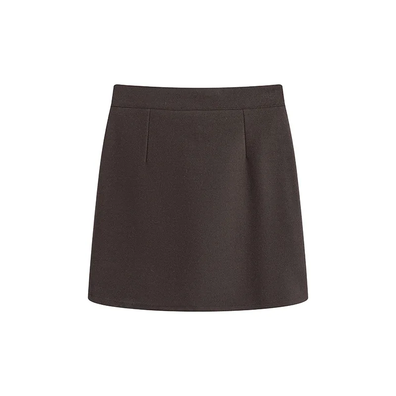 Women's Woolen Bodycon Skirt for Spring and Autumn2025New High Waist SlimmingaHalf Skirt for Petite Figures, Diagonal Striped Ho