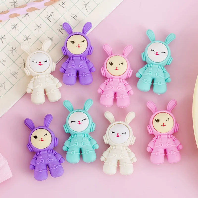 Creative Cute Three-Dimensional Aerospace Rabbit Shape Eraser Student Stationery