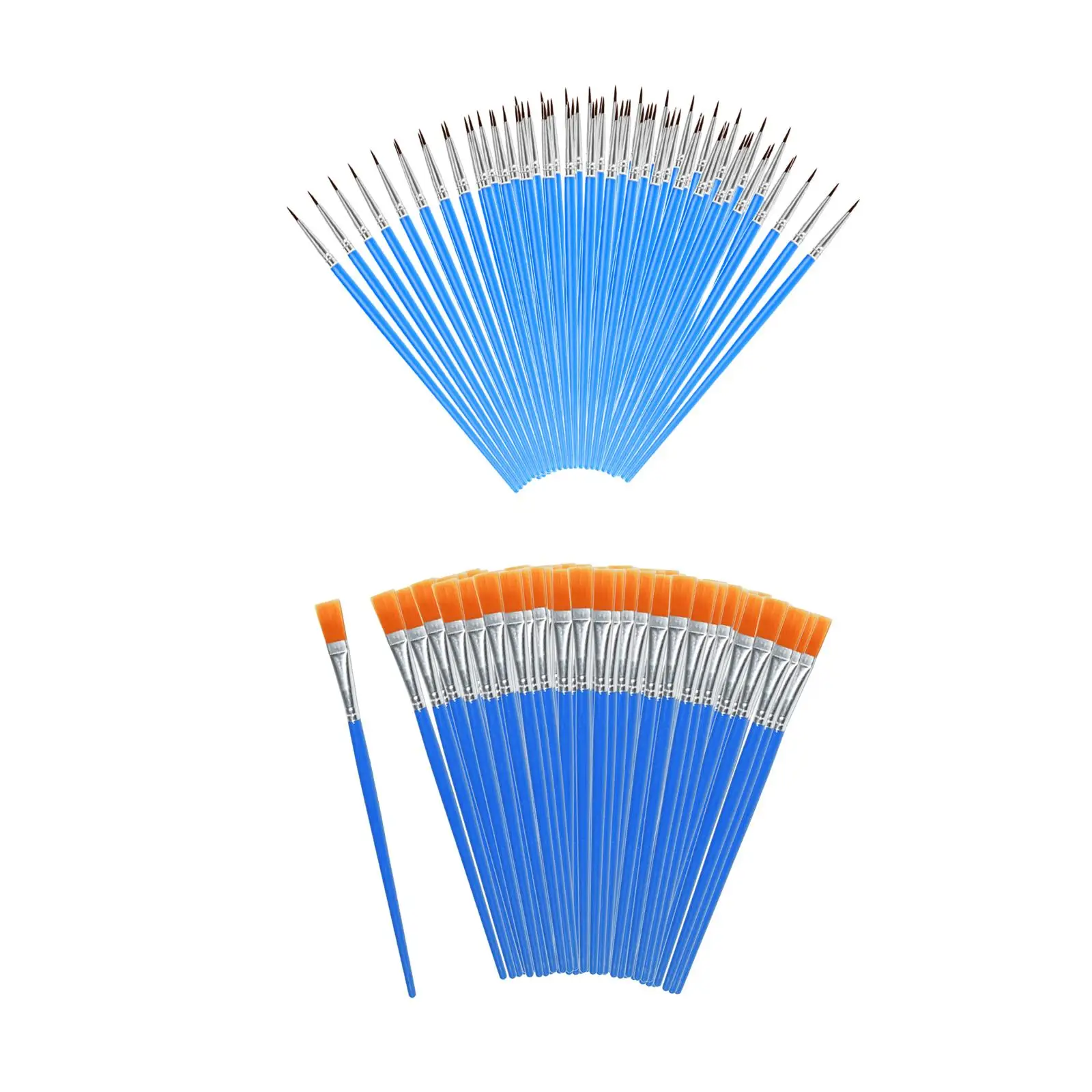 100 Pieces Detail Paint Brushes Fine Detail Brushes for Rock Painting Acrylic Painting Watercolor Nail Art Miniature Detailing