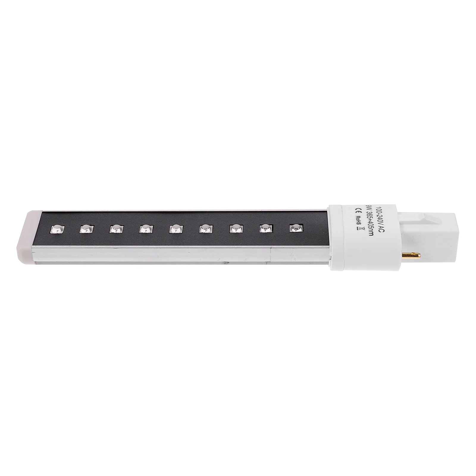 

9 W Phototherapy Machine Lamp Light Bulb LED Quick-Drying Black Replacement Nail for UV Glass Curing Gel Tube