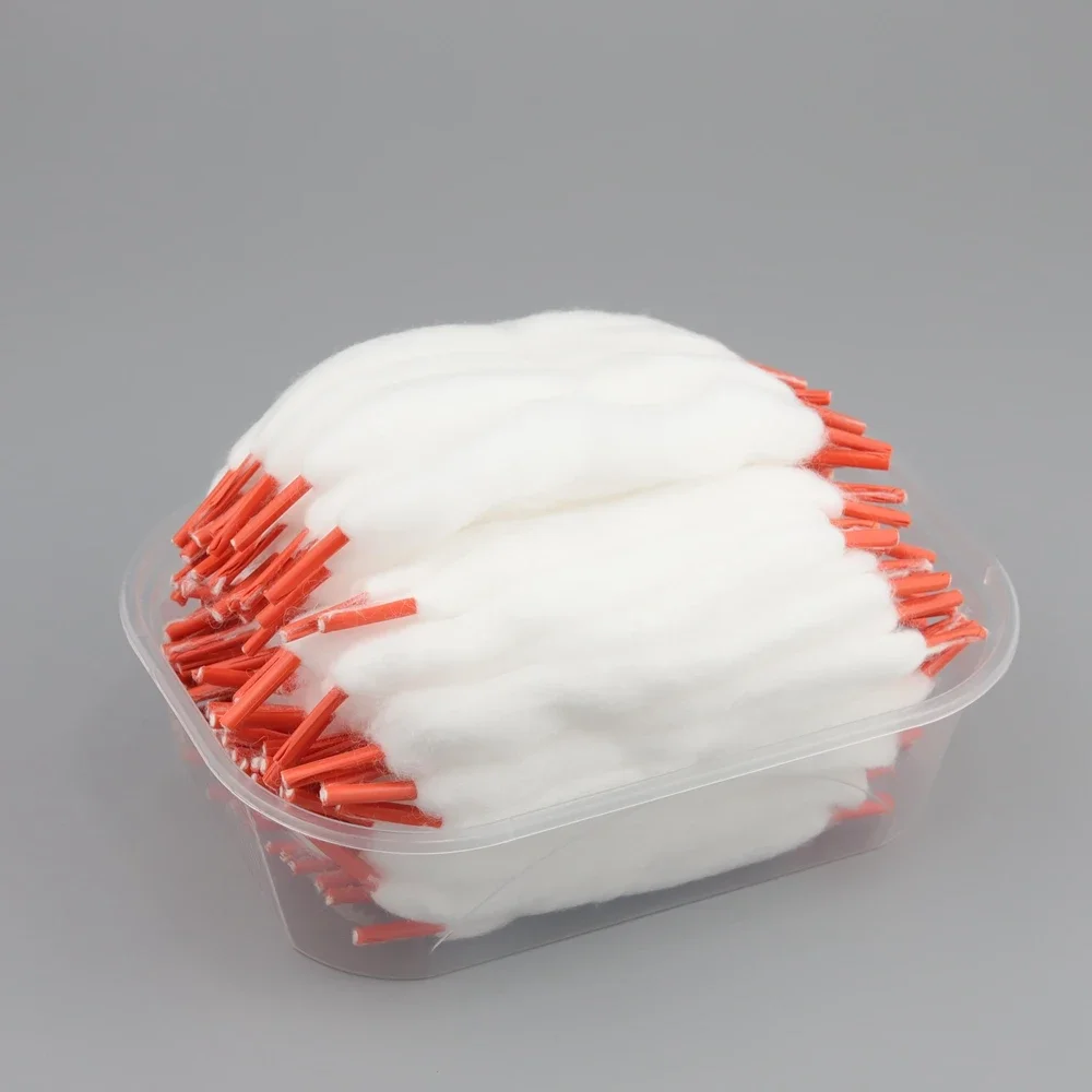 BSKR 100PACK Wholesale 2/Double/Dual Heads 3.0mm ShoeLace Style Organic Cotton L120mm Bacon Repair Materials Prime Wool