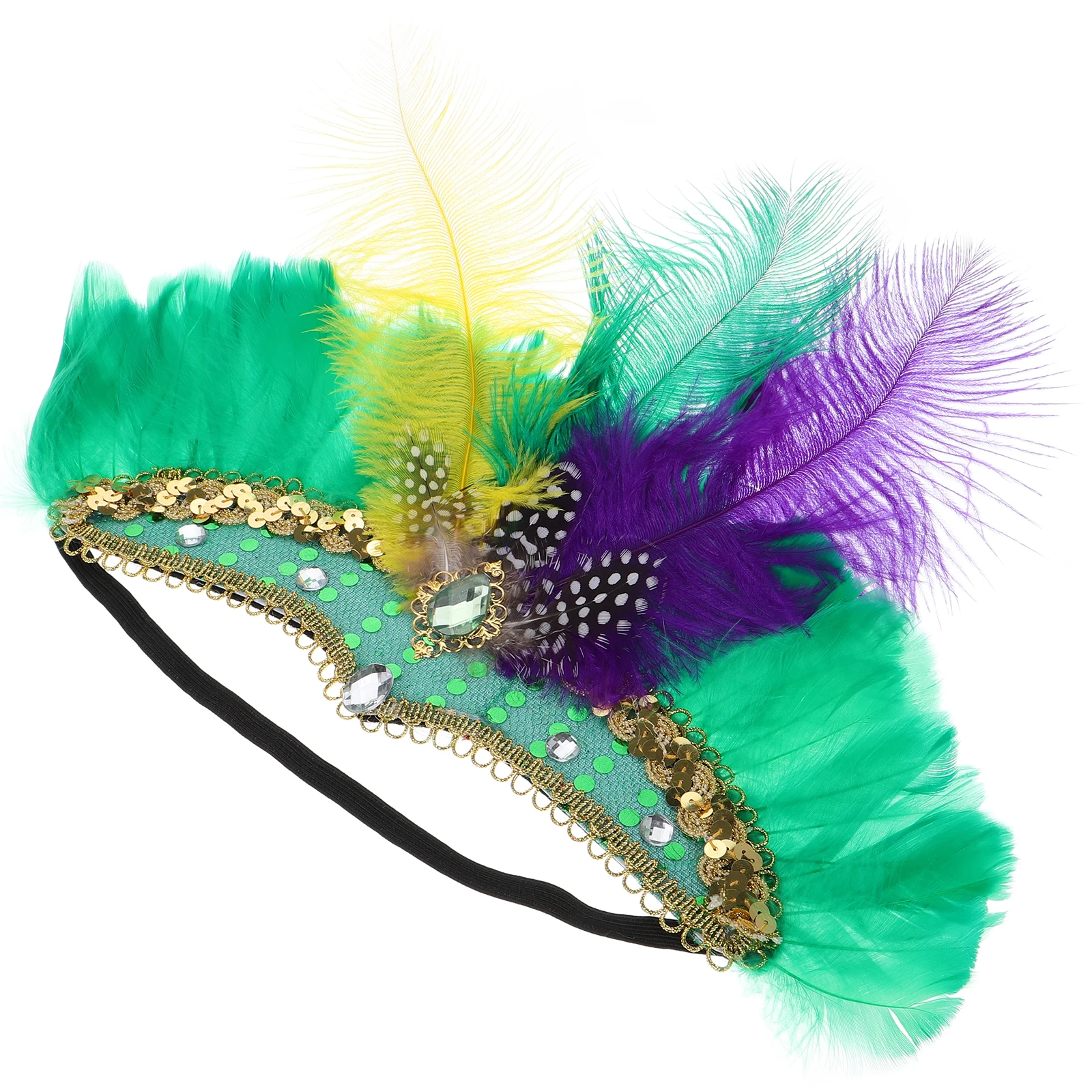 

Halloween Christmas Headband Unique Colorful Adjustable Women Flapper 1920S Cosplay Carnival Tea Party Tassels