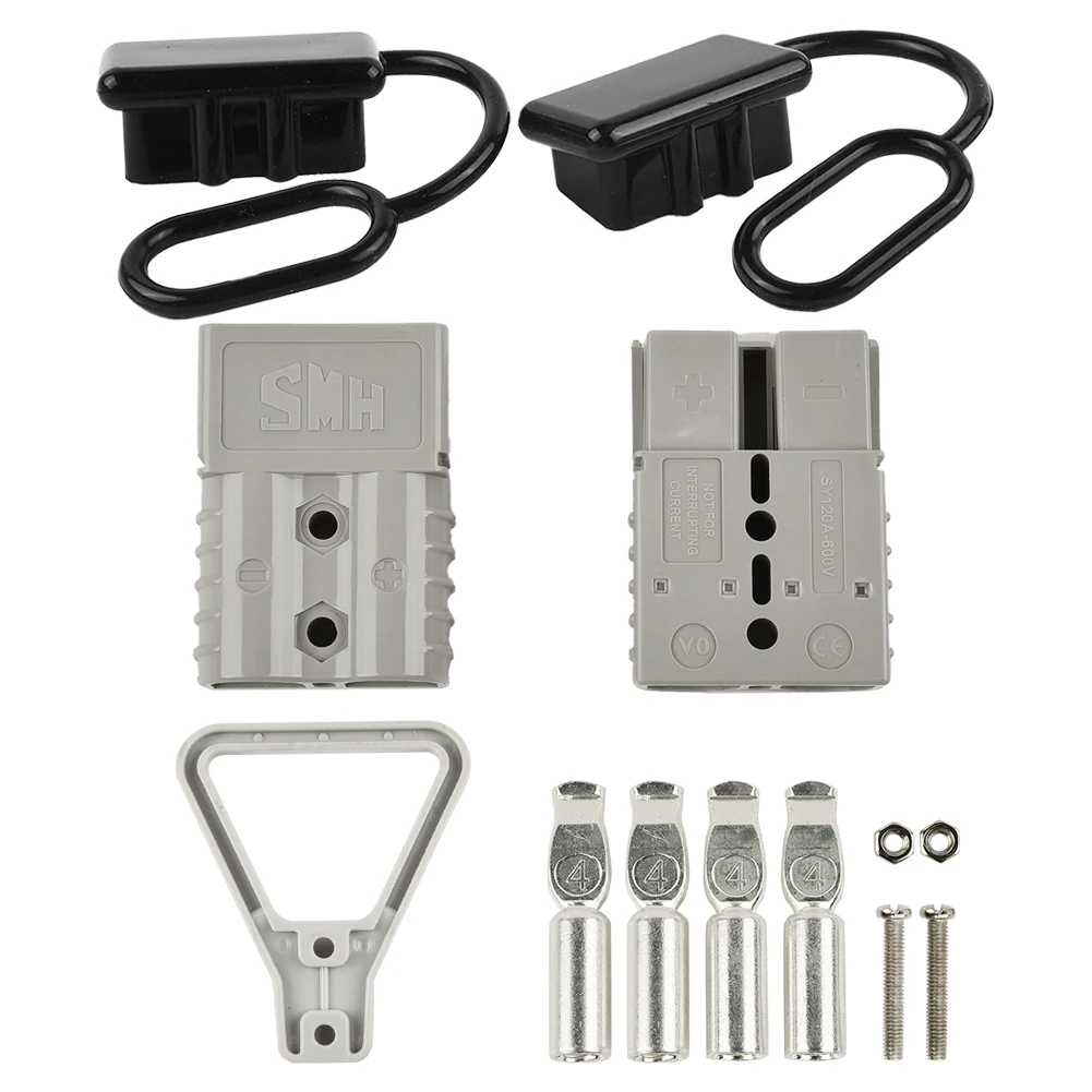 For Sets Dust Cover Terminal Handle Connector 2 Stitches 120A/175A 600V 2Pcs Silver Plated Contacts Straight  For