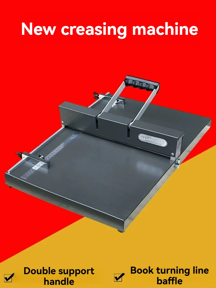Desktop  Paper Creasing Machine with Book Gutter Stop，Mini 35/45CM Manual Paper Creaser，Solid-line Scoring Machine