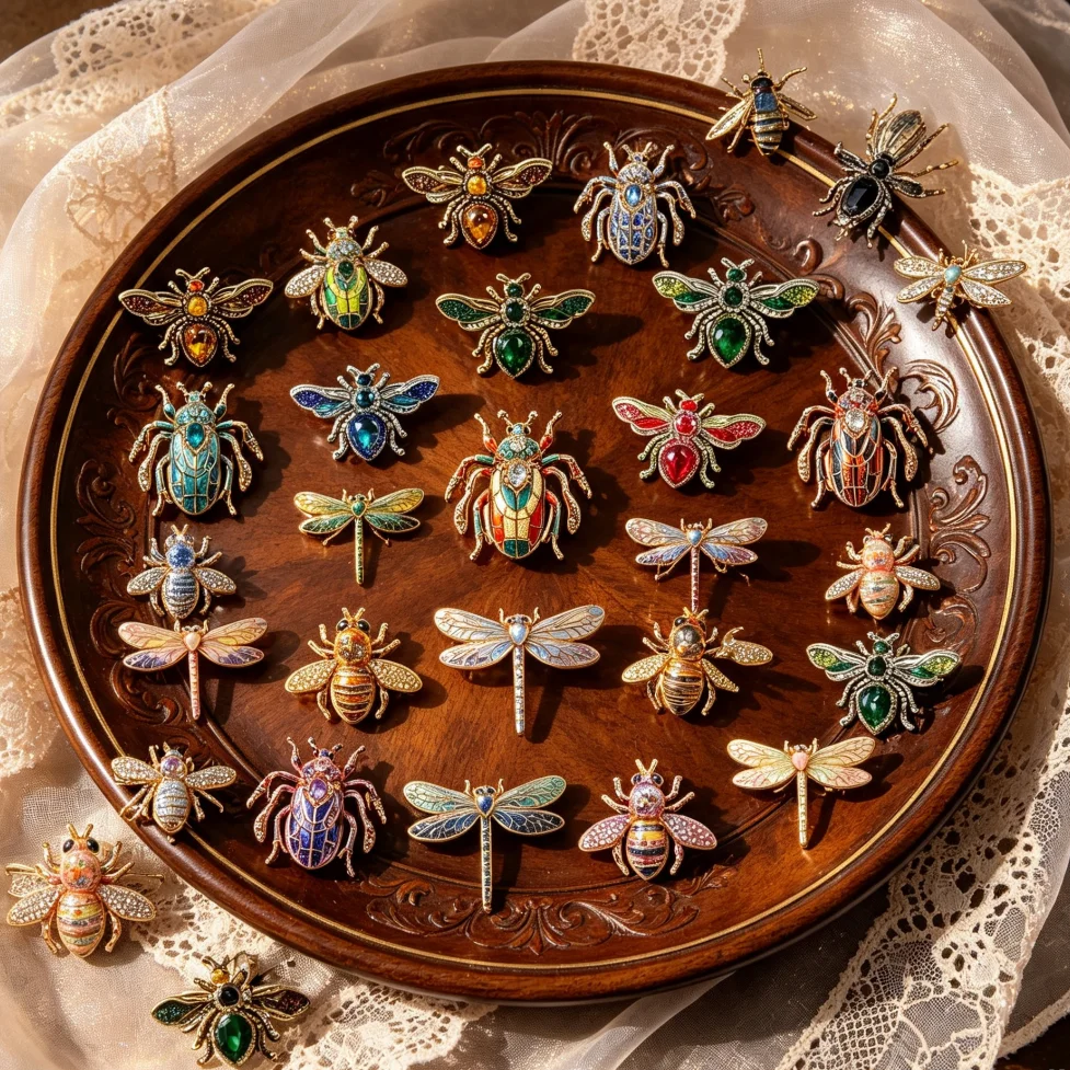 Baroque Luxury Dragonfly, Beetle, and Bee Insect-Inspired Brooches for Men and Women—Jewelry, Fashion Accessories, Party Gifts