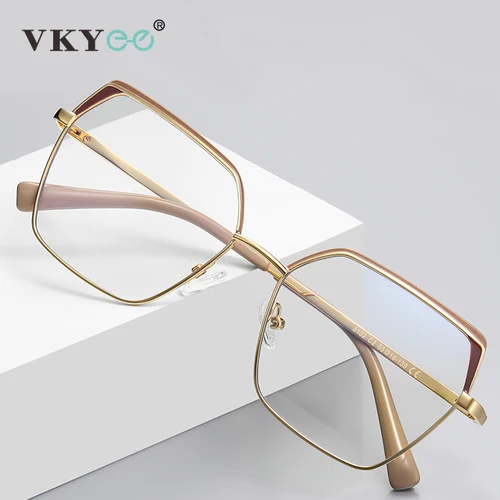 VICKY, gafas cuadradas geométricas a la moda con montura grande, gafas de lectura para mujer, gafas antiluz azul, prescripción personalizada disponible
