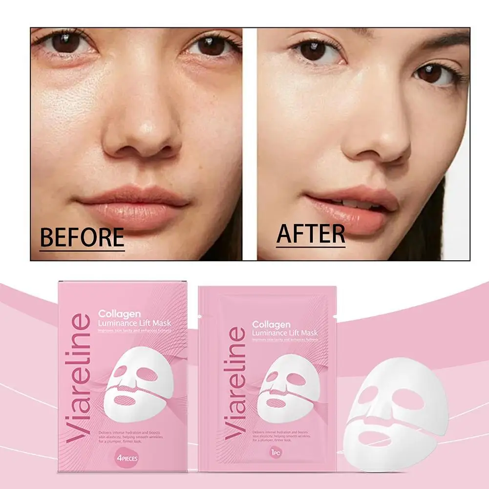 

1/4pcs Collagen Hydrogel Mask Hydrating Overnight Pore Minimizing Elasticity Improvement Korean Skincare
