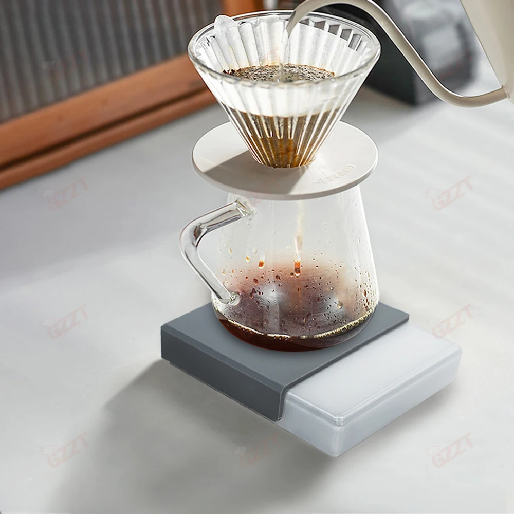 GZZT-Mini báscula electrónica de café, pantalla de Espresso, relación de Café en polvo a agua para verter sobre el café, báscula 2 en 1