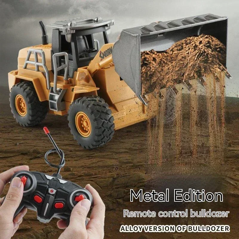 Drahtlose Fernbedienung Bulldozer Legierung Elektro lader Kinder simuliert Gabelstapler Engineering Fahrzeug sturzs ic heren Jungen Spielzeug