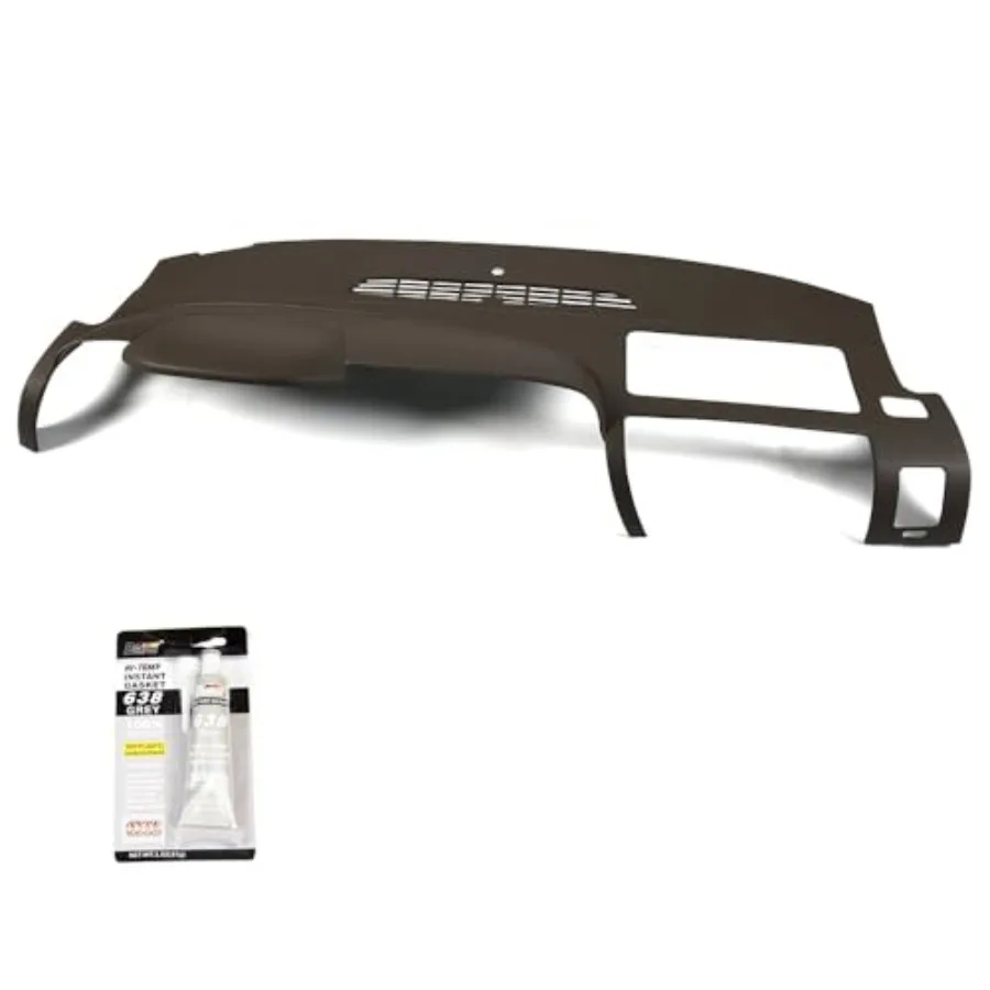 

TPE Dashboard Cover Brown for 2007-2013 Chevy Silverado GMC Sierra LS LT WT Base SL SLE Compatible Interior Trim Replacement