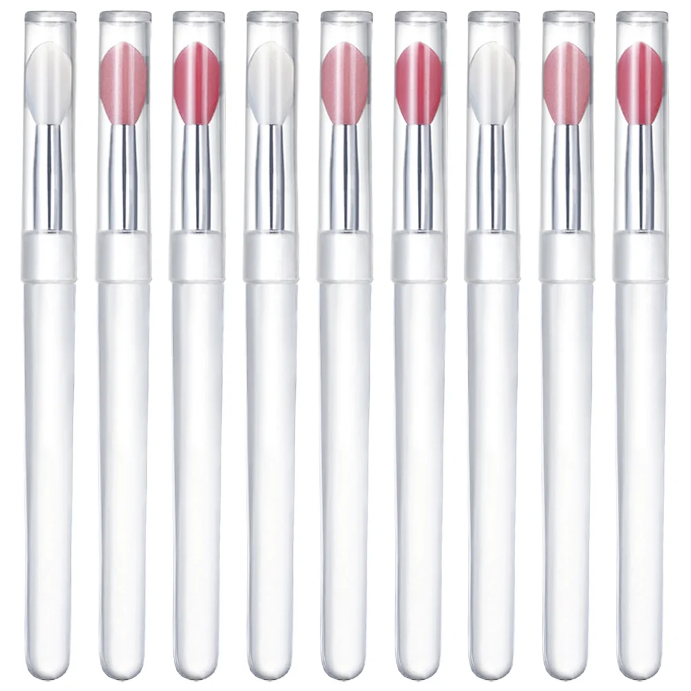 9 Pcs Lip Brush Silicone Applicator Small Makeup Clear Mascara Gloss Applicators Lash Kit Lipstick