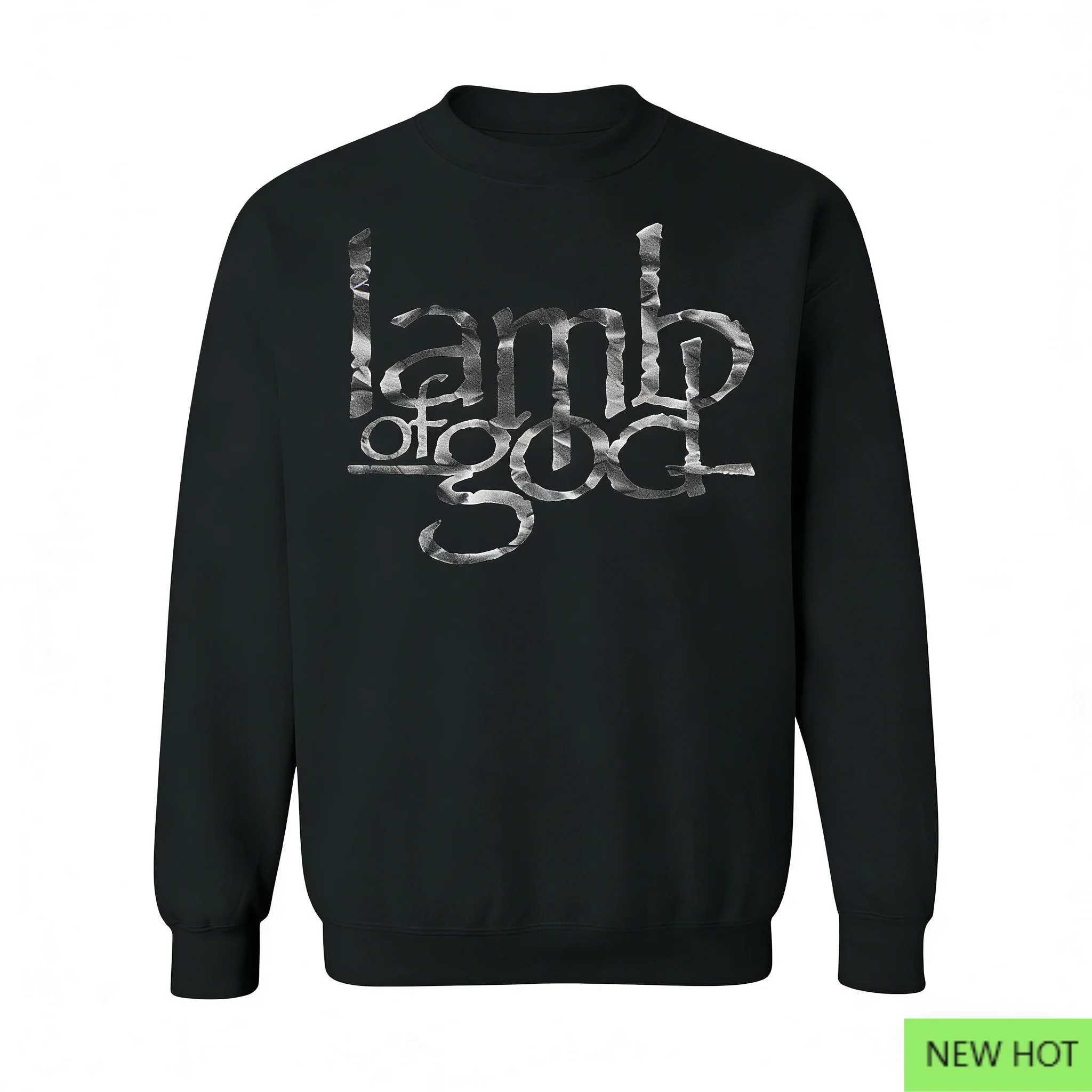 

Толстовка с логотипом Lamb of God, толстовка с капюшоном, черный, серебристый, с принтом, повседневная уличная одежда унисекс для любителей металлкор